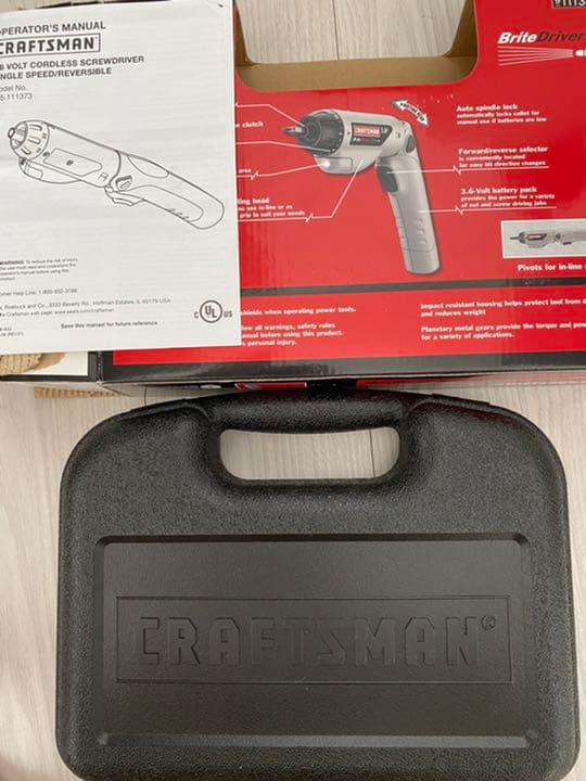 クラフツマン Craftsman 3.6 Volt Screwd