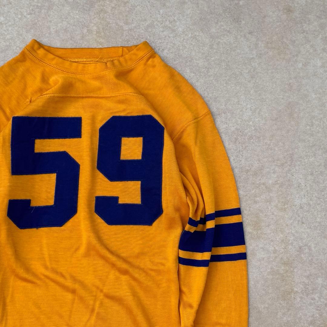 50's フットボールT コットン100% チューブボディ　ビンテージ