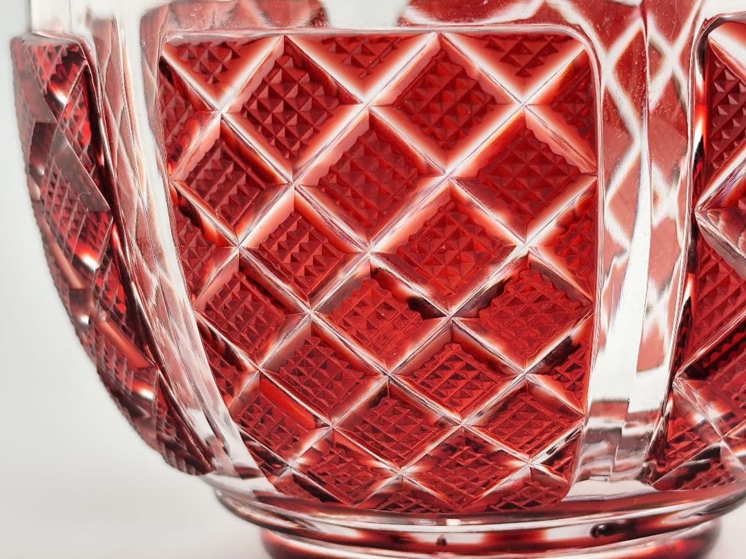 ☆超希少品☆薩摩切子 尚古集成館監修 向付鉢（切子、江戸切子、薩摩切子）