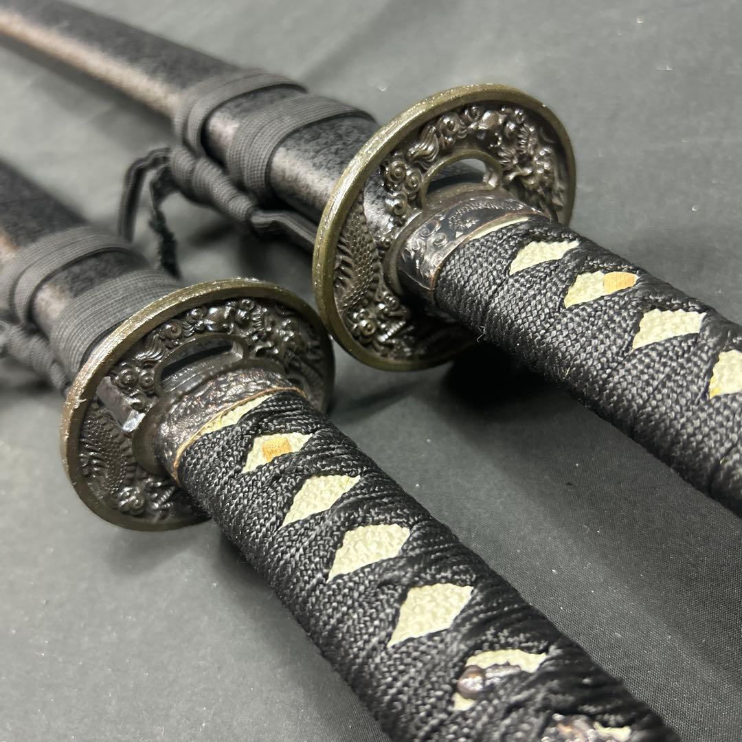 a*o様 波紋模様　居合刀2本セット　黒色鞘