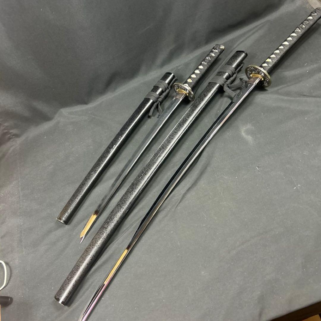 a*o様 波紋模様　居合刀2本セット　黒色鞘