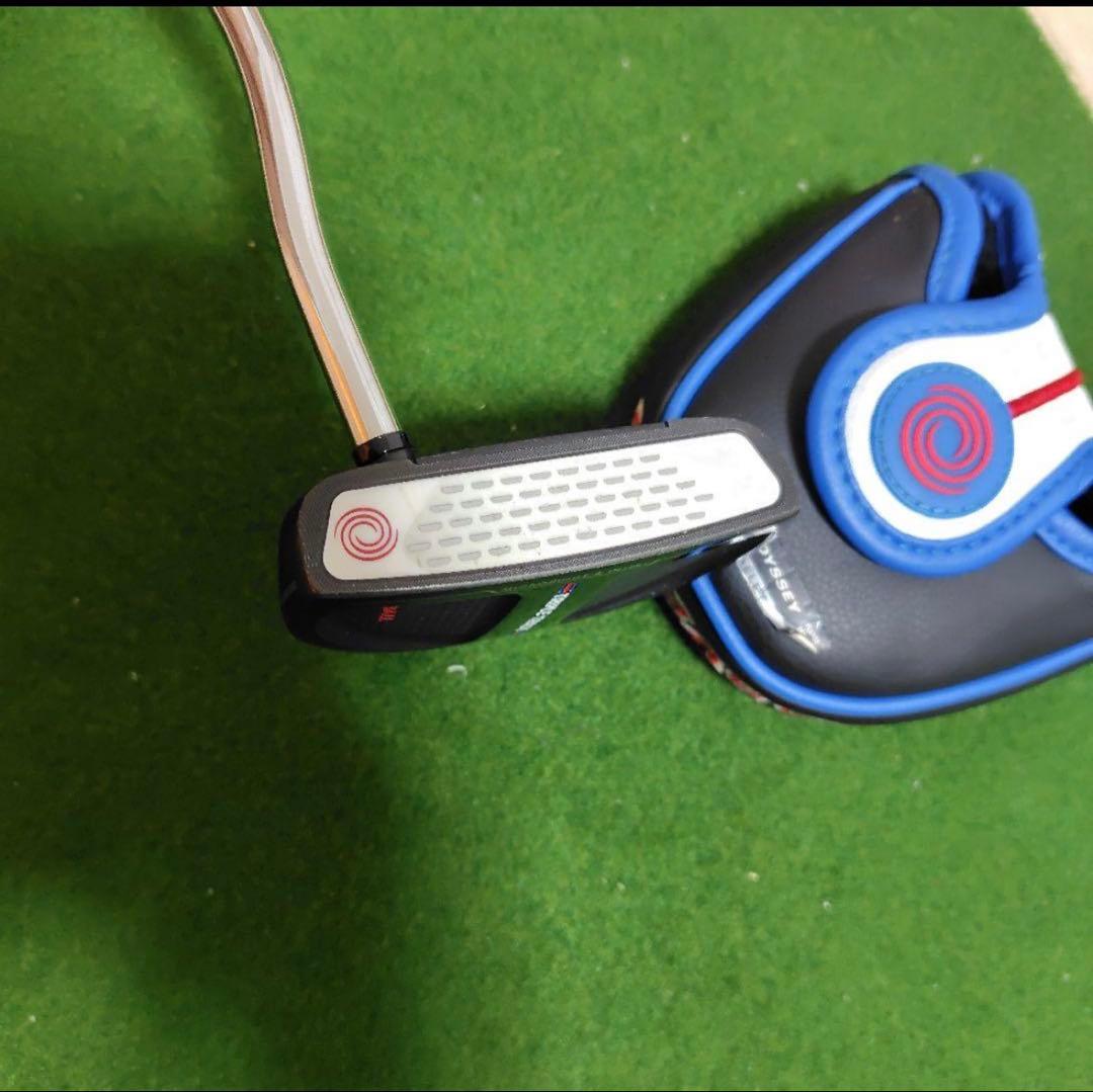 【レフティ】Odyssey　トリプルトラック　2ボール　パター ヘッドカバー付き