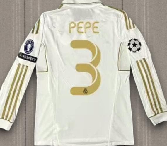 11/12 レアル・マドリード ホーム 長袖 ユニフォーム 3番 ペペ