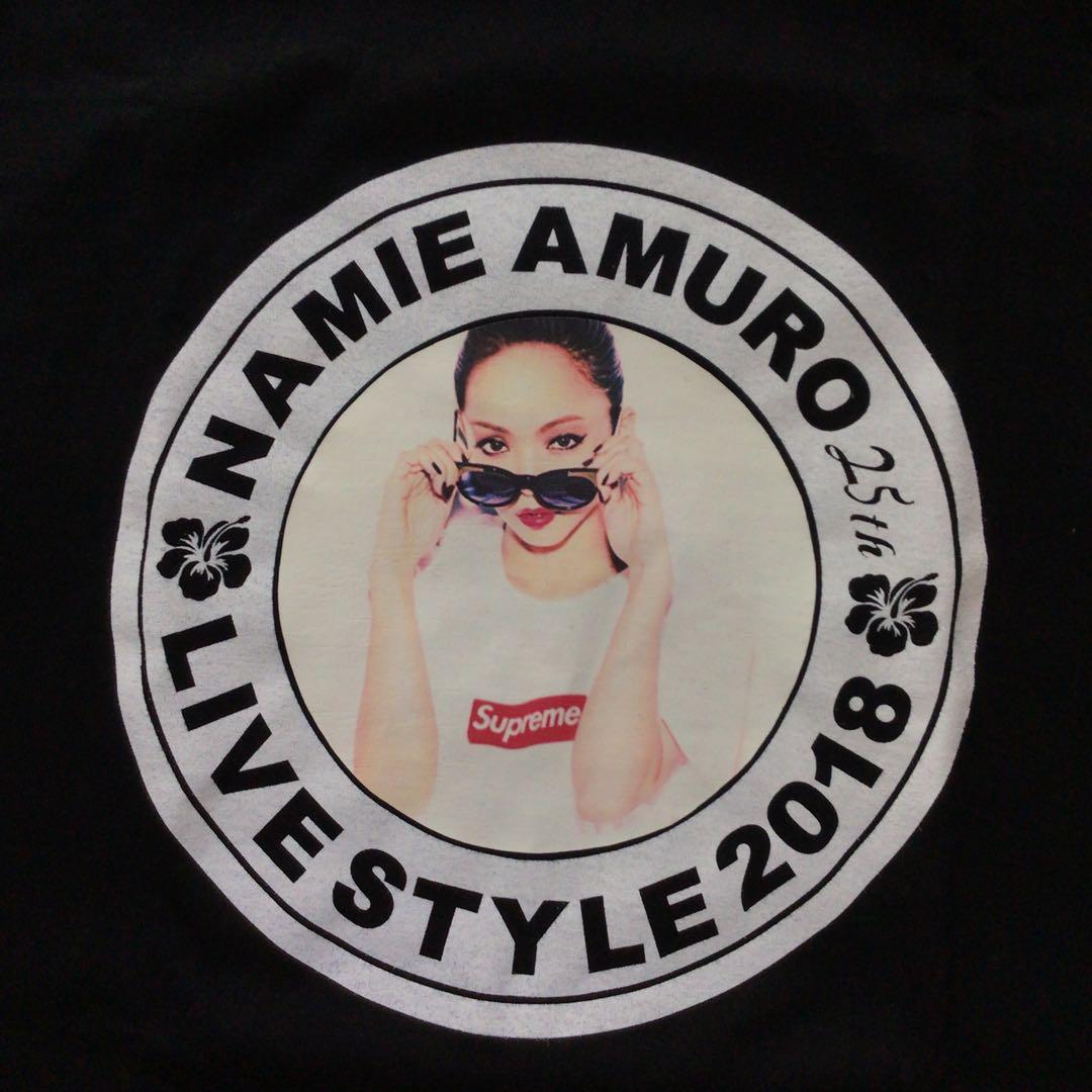 安室奈美恵 ロンT サイズS LIVE STYLE 2018 デカロゴ 古着