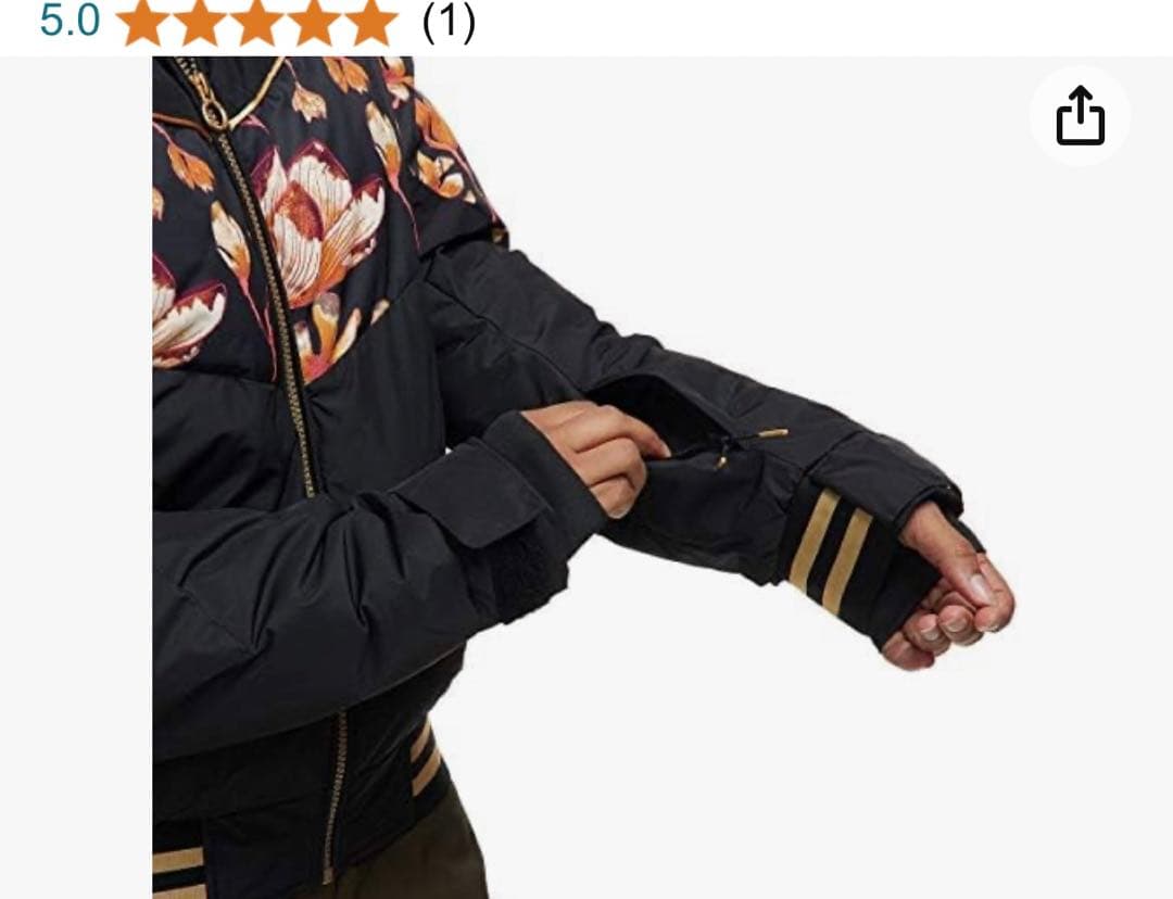 ROXY 花柄 ウィンタージャケット DRYFLIGHT 15K