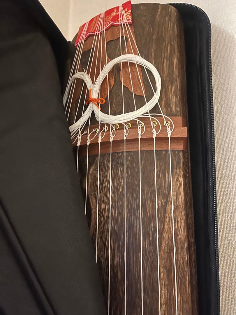 木製 箏13弦 ソフトケース、柱付き