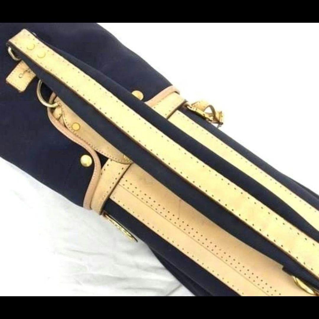 【希少】クリスチャンディオール キャディバッグ ネイビー レザー 肩掛け ゴルフ