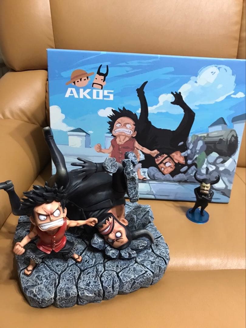 ワンピースフィギュア　ルフィvsブルーノ　ガレージキット　ワーコレ　スタチュー