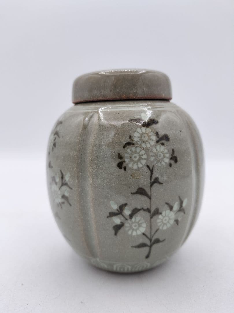 c724 煎茶　茶入 今岡妙見 茶道具 古物