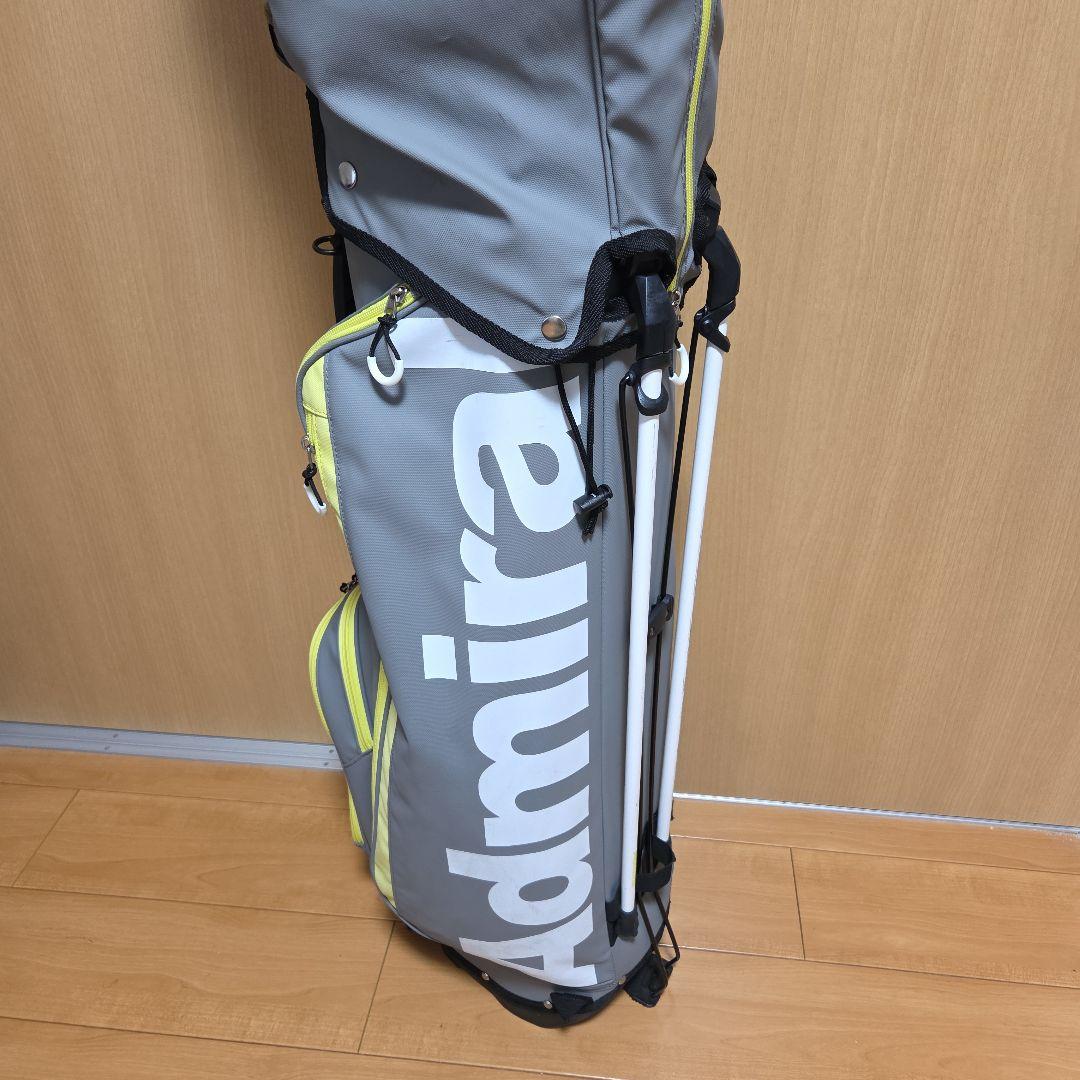 Admiral キャディバッグ グレー/ライムグリーン