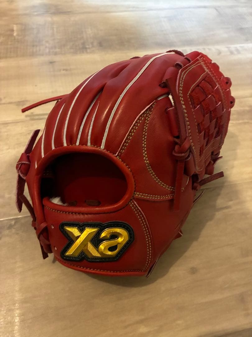 【新品未使用】ザナックス　オールラウンド　野球グラブ　レッド