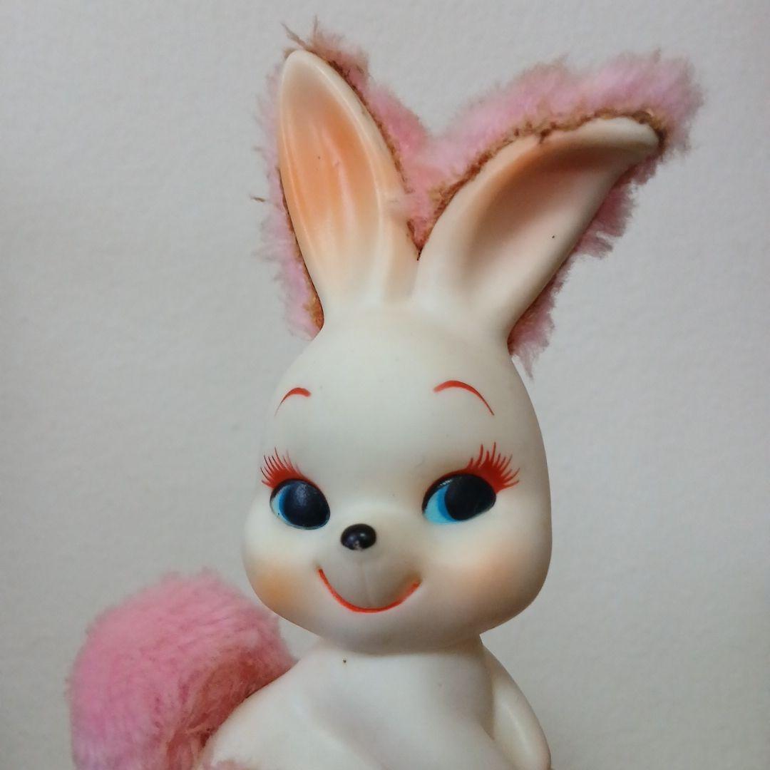 ヴィンテージ　昭和レトロ　イースターウサギ　ソフビ人形　２体セット品