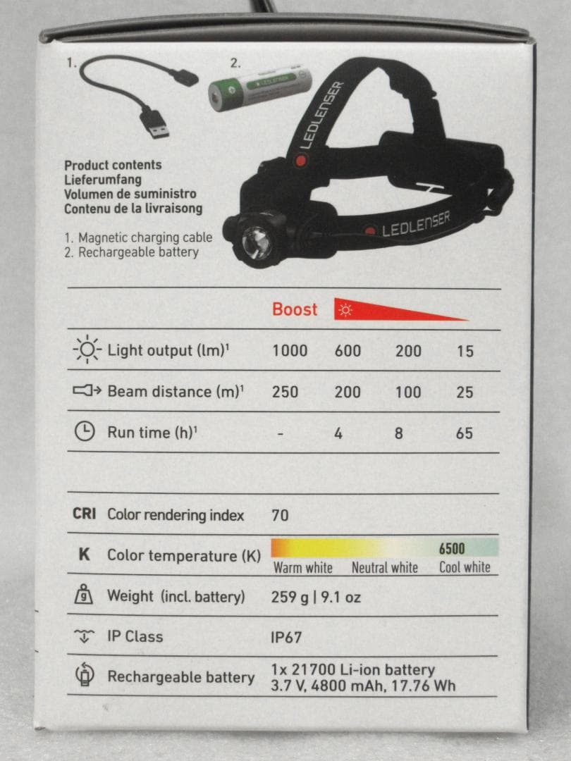 レッドレンザー LED ヘッドライト + 予備バッテリー 未使用品