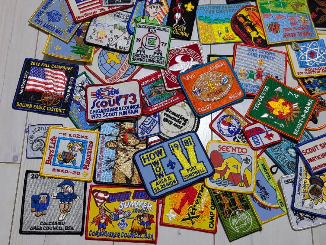 アメリカ 刺繍ワッペン ボーイスカウト BSA まとめ売り ビンテージ 当時物