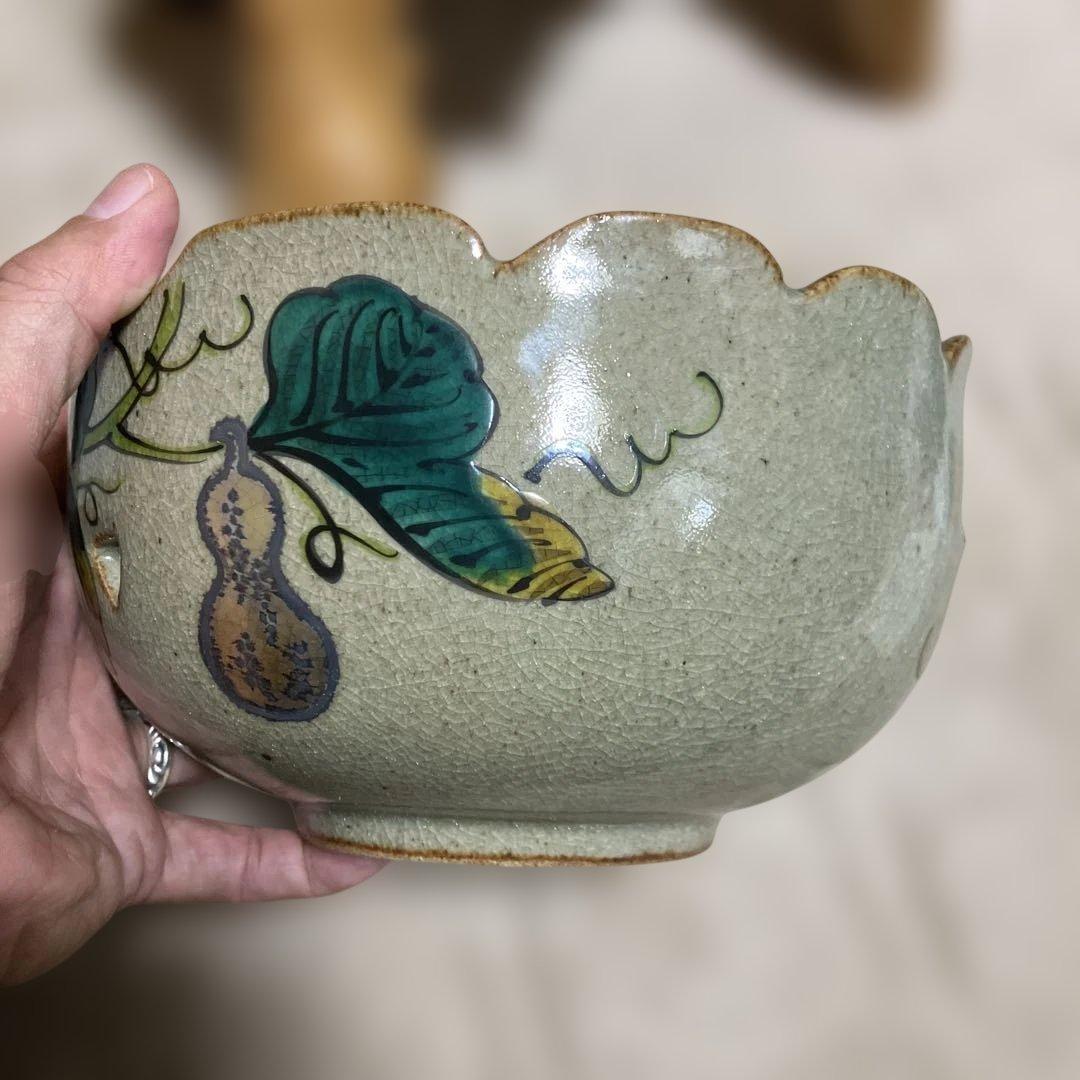 山上竹凰　鉢　九谷