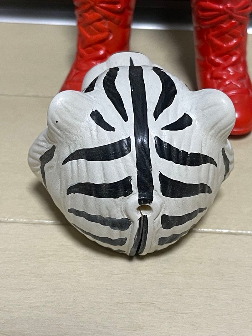 中嶋製作所　タイガーマスク　ソフビ　グレートゼブラ　リペイント品面取れフィギュア