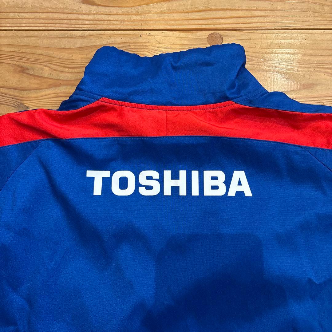 東芝ブレイブルーパス　ウォームアップジャケット　3L 青色