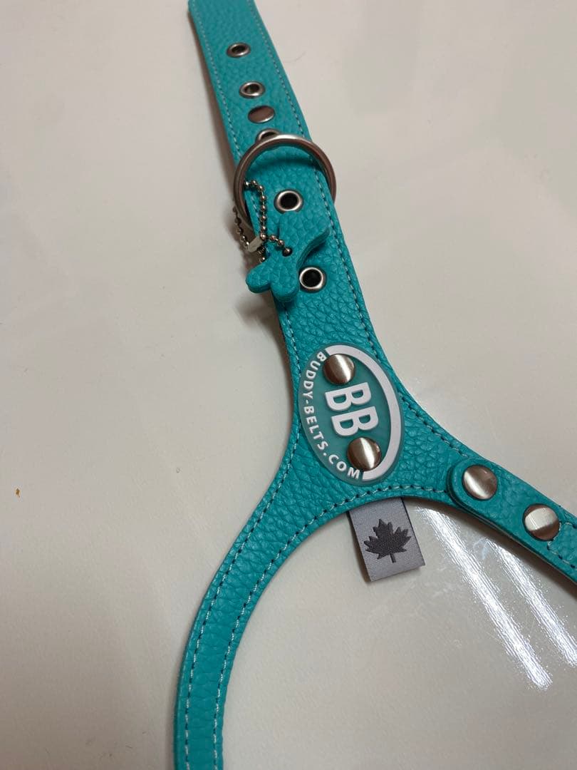 SU　バディーベルトロビンズエッグブルーレザーハーネス 6号