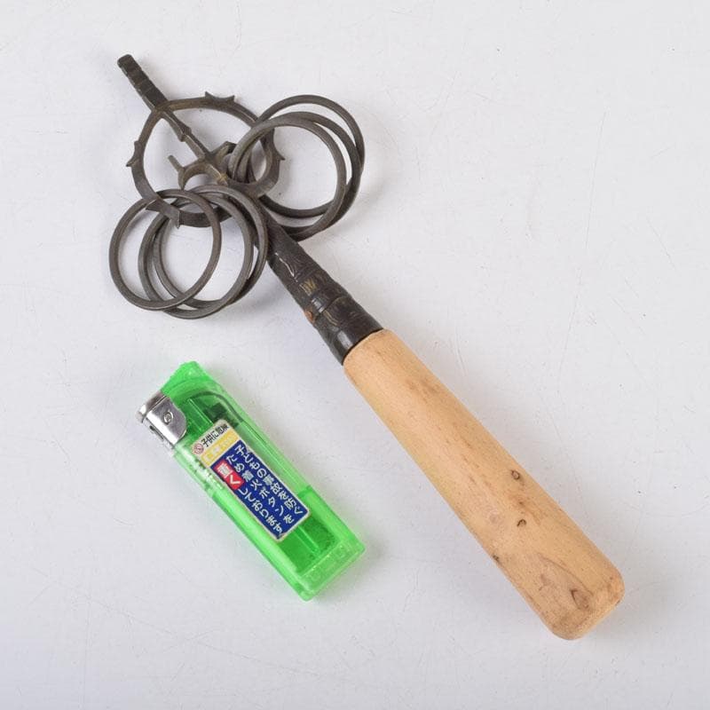 仏教美術　銅製　仏具　遊環　錫杖　箱付　C　8715