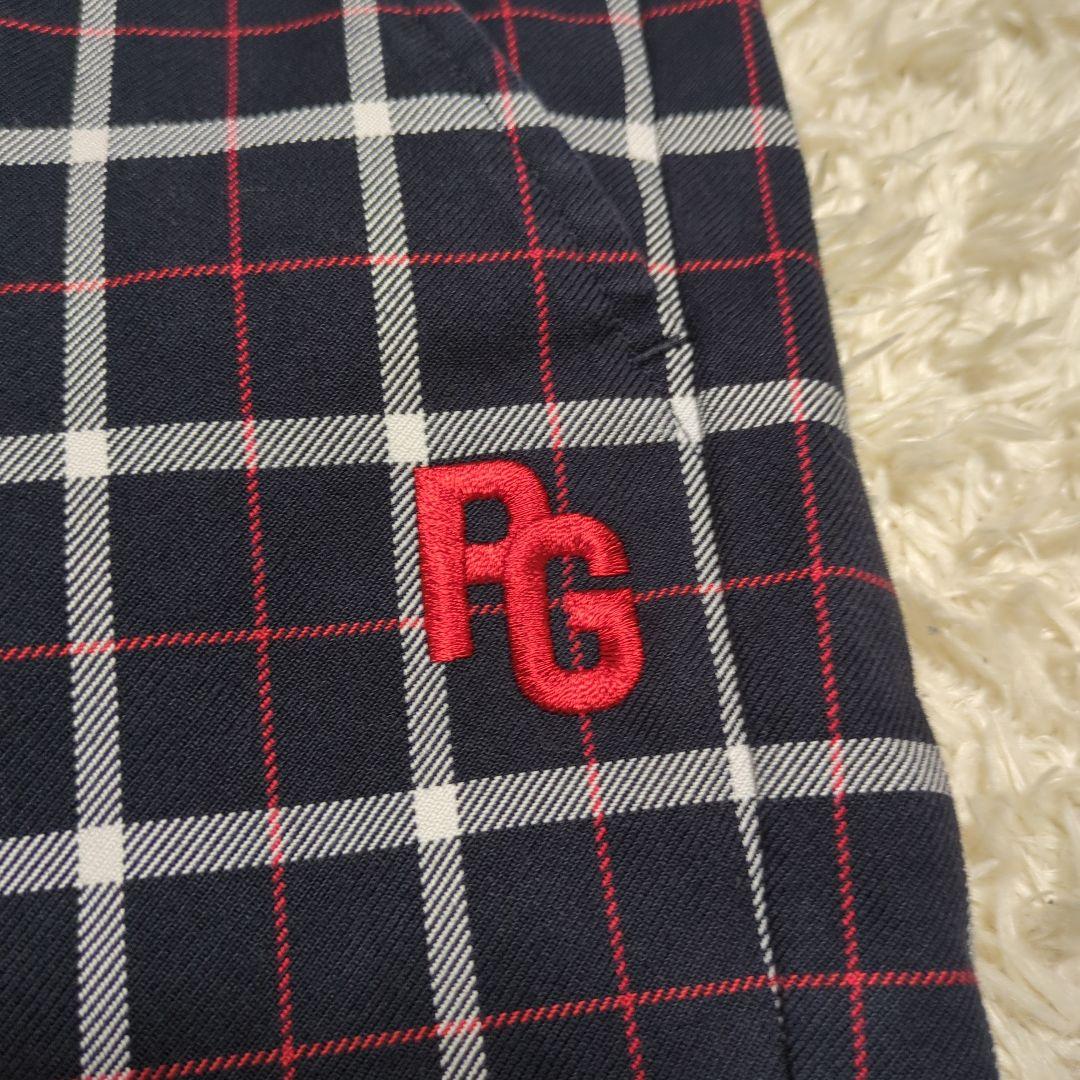 【美品】パーリーゲイツ ゴルフ パンツ ネイビー メンズ チェック 5