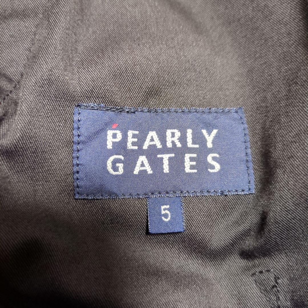 【美品】パーリーゲイツ ゴルフ パンツ ネイビー メンズ チェック 5