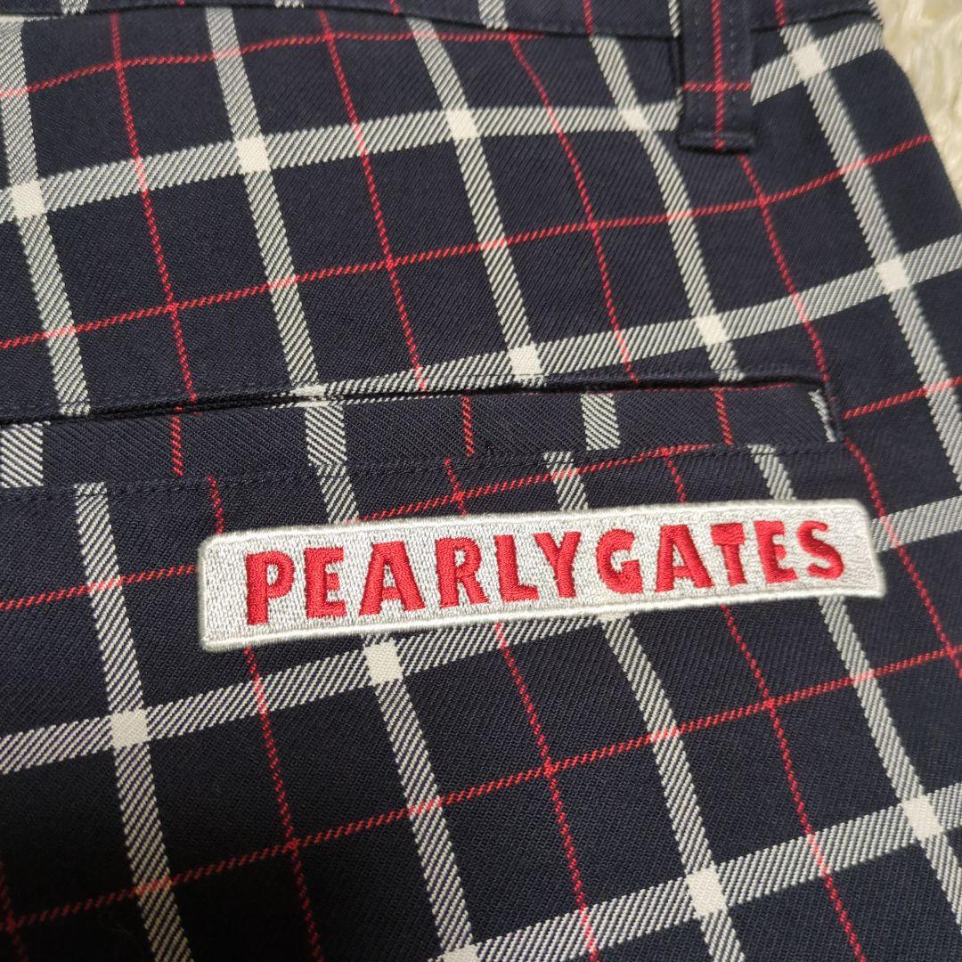 【美品】パーリーゲイツ ゴルフ パンツ ネイビー メンズ チェック 5