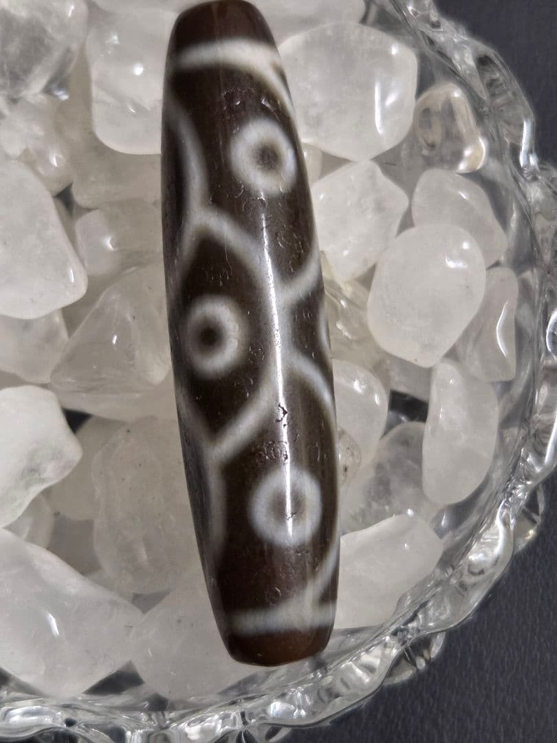 989　天珠　九眼天珠　魚鱗　龍鱗　蓮座　　dzibeads！