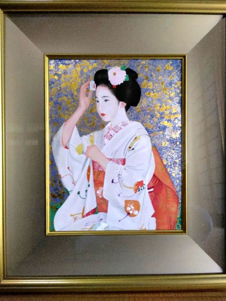 青山亘幹『麗日喜久』6号、金箔、金泥仕様 プロフ必読