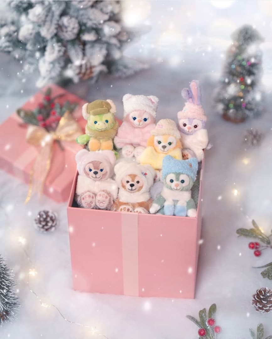 香港ディズニー限定 ダッフィーフレンズ 冬日シリーズ ぬいぐるみキーチェーン