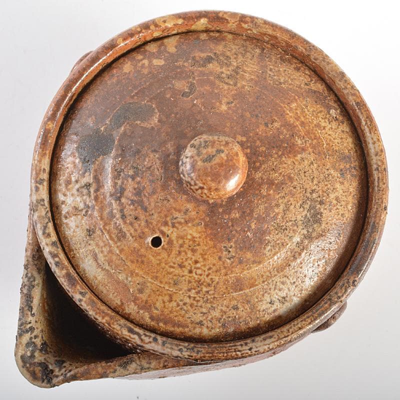 煎茶道具　備前焼　般若心経刻　宝瓶　在銘　Y　R7295