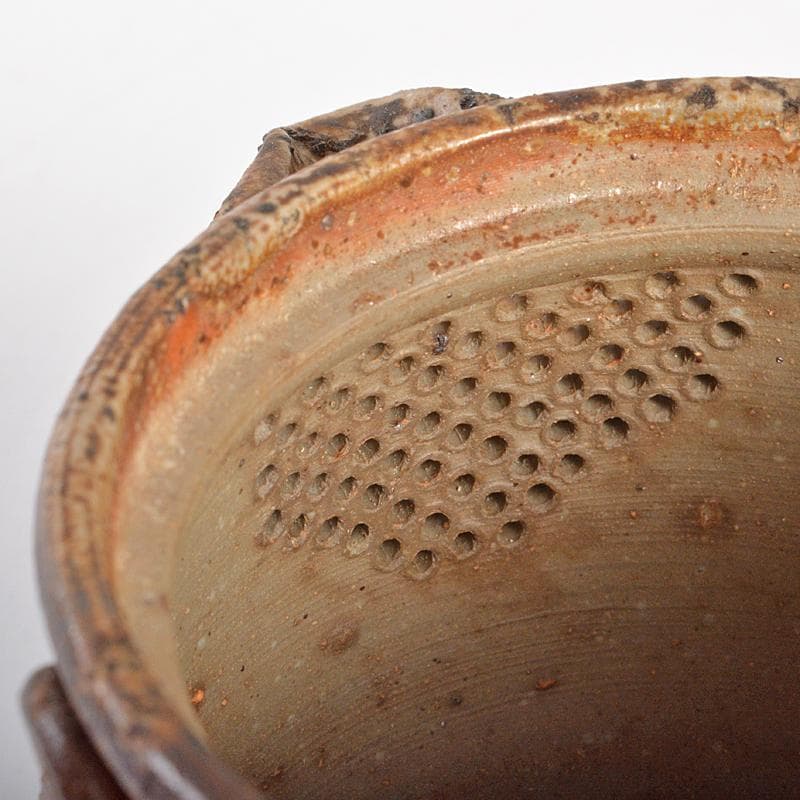 煎茶道具　備前焼　般若心経刻　宝瓶　在銘　Y　R7295