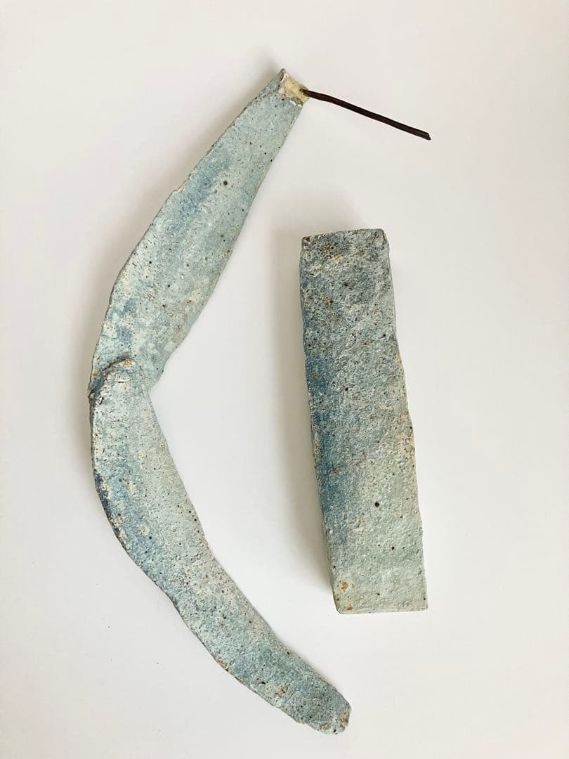 小島郁子（安藤郁子）さん作　オブジェ　焼締