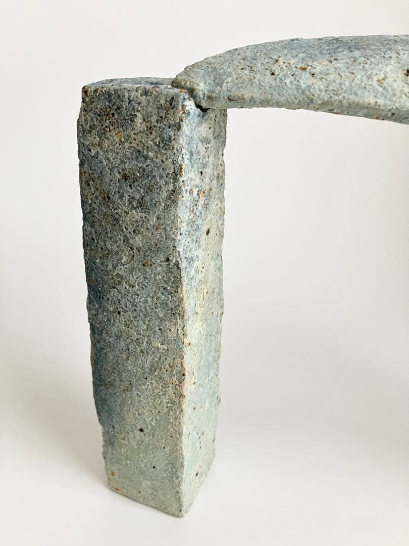 小島郁子（安藤郁子）さん作　オブジェ　焼締