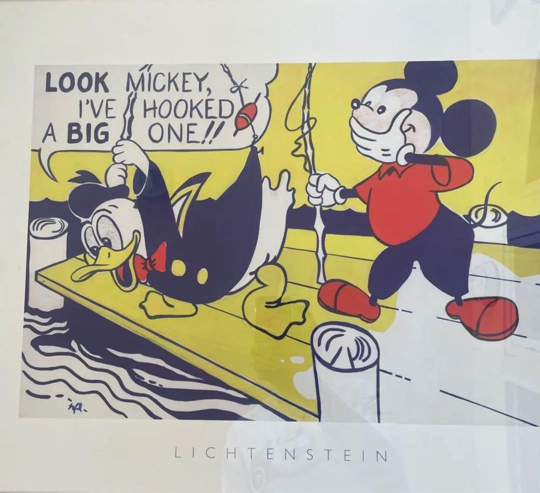 ロイ・リキテンスタインによるミッキーとドナルドのアートポスター。