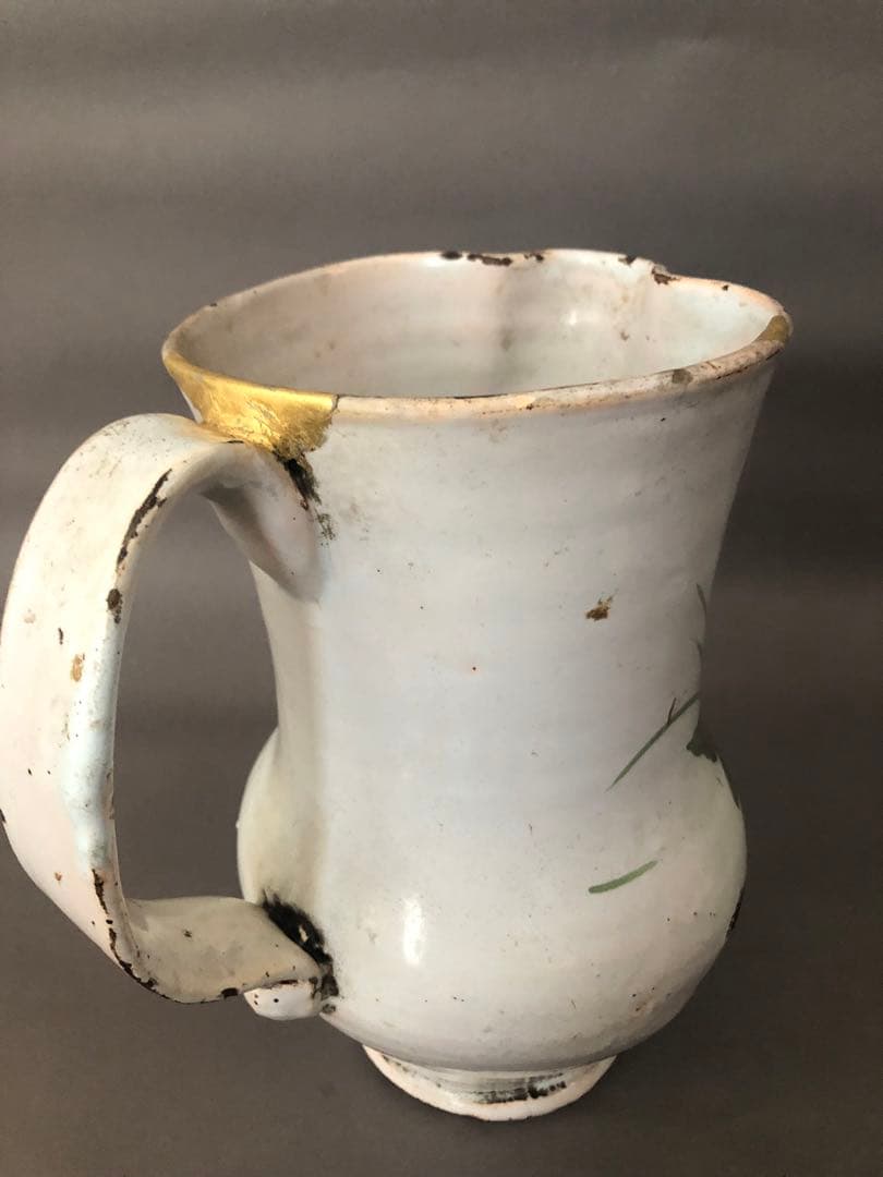 スペイン骨董　マニセス焼　水差し　アンティーク