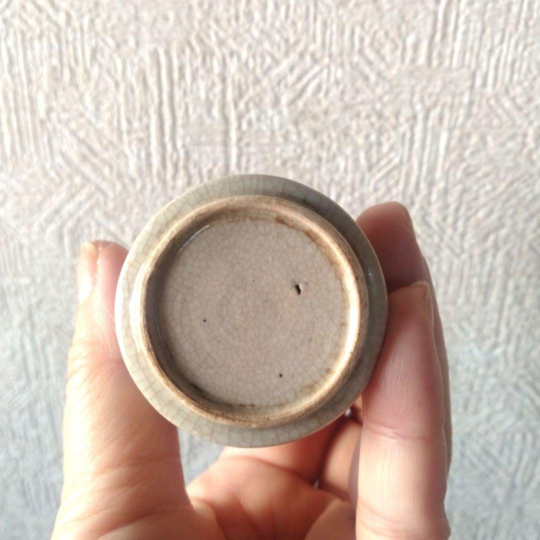 古伊万里色絵金彩羽子板覗き猪口蕎麦猪口江戸時代