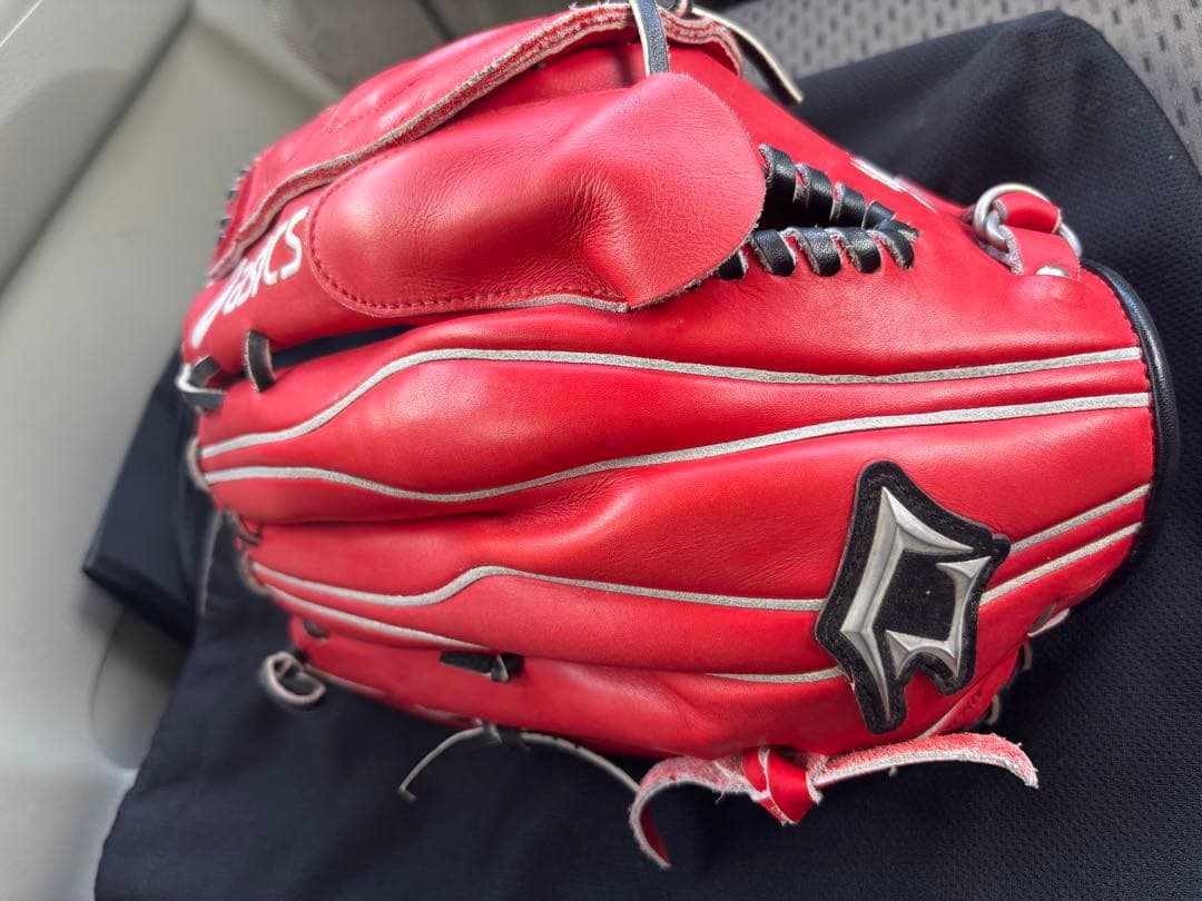 asics 硬式野球グローブ レッド