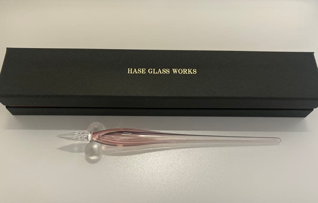 【値下げ】HASE硝子工房　ガラスペン 彗星/ピンク