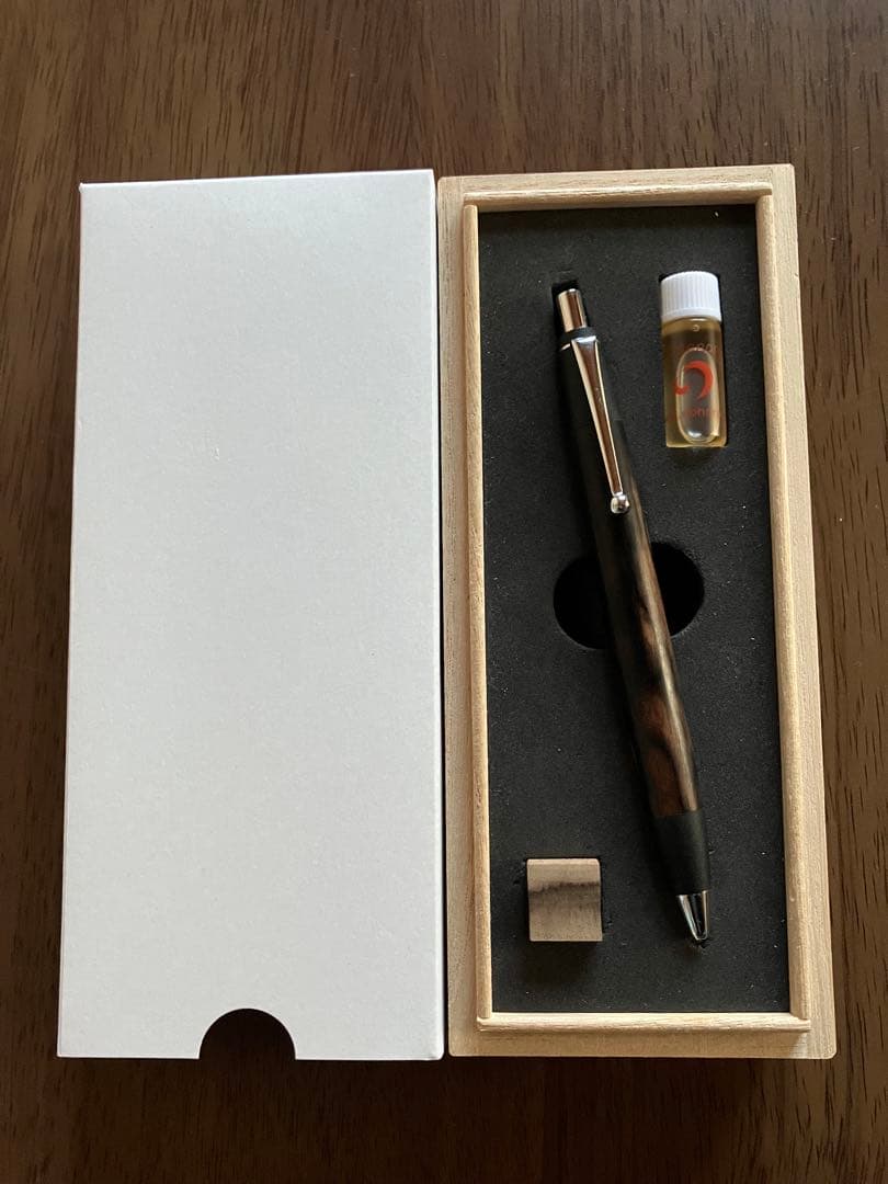 野原工芸　特上黒柿　スタンダードボールペン　おまけ付き