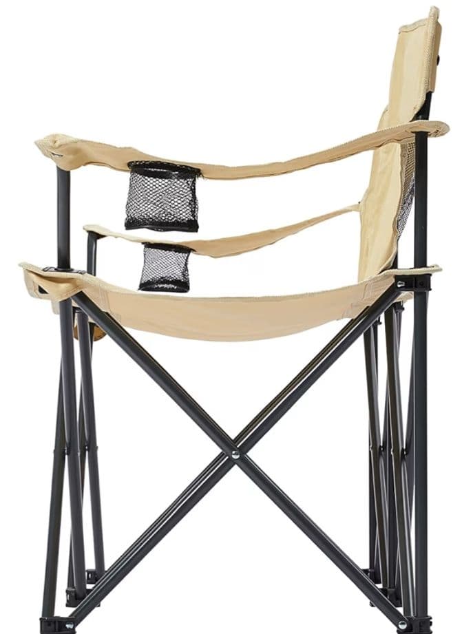 【新品未使用】2人掛けベージュ アウトドアチェア BBQキャンプ椅子