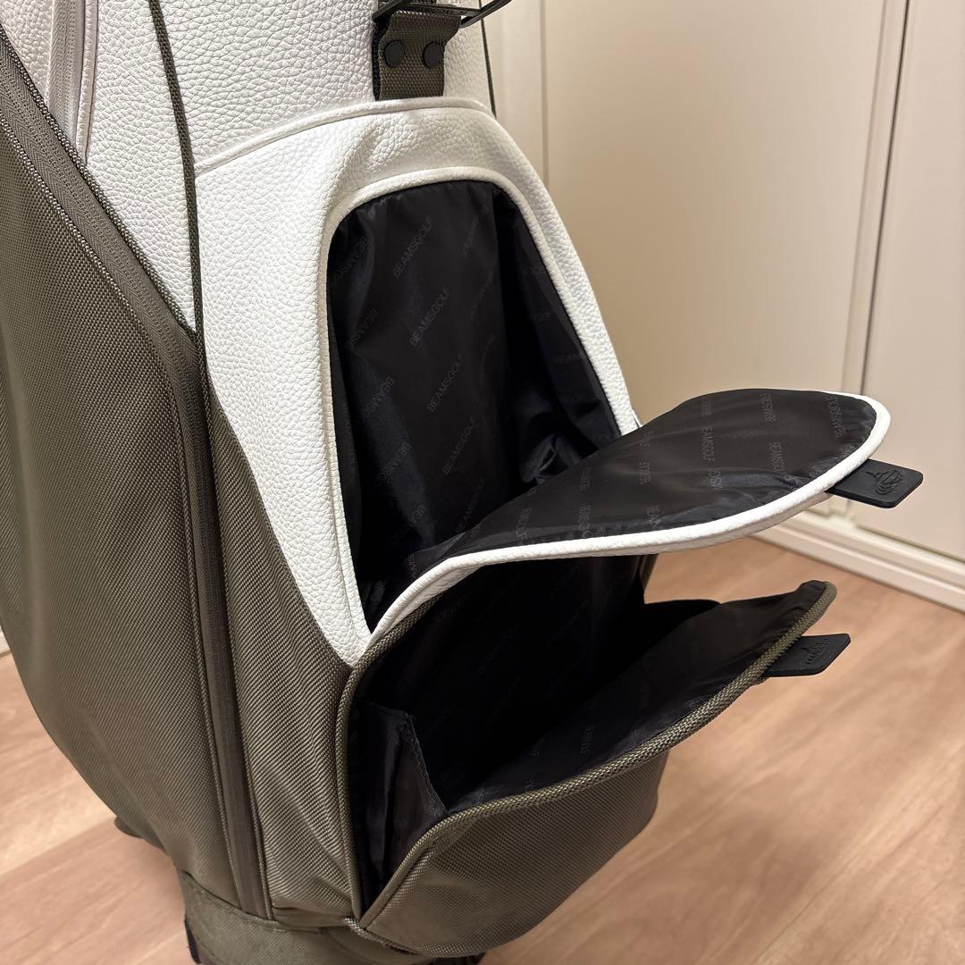 BEAMS GOLF バイカラー　エイトハーフ　キャディバッグ　自立式