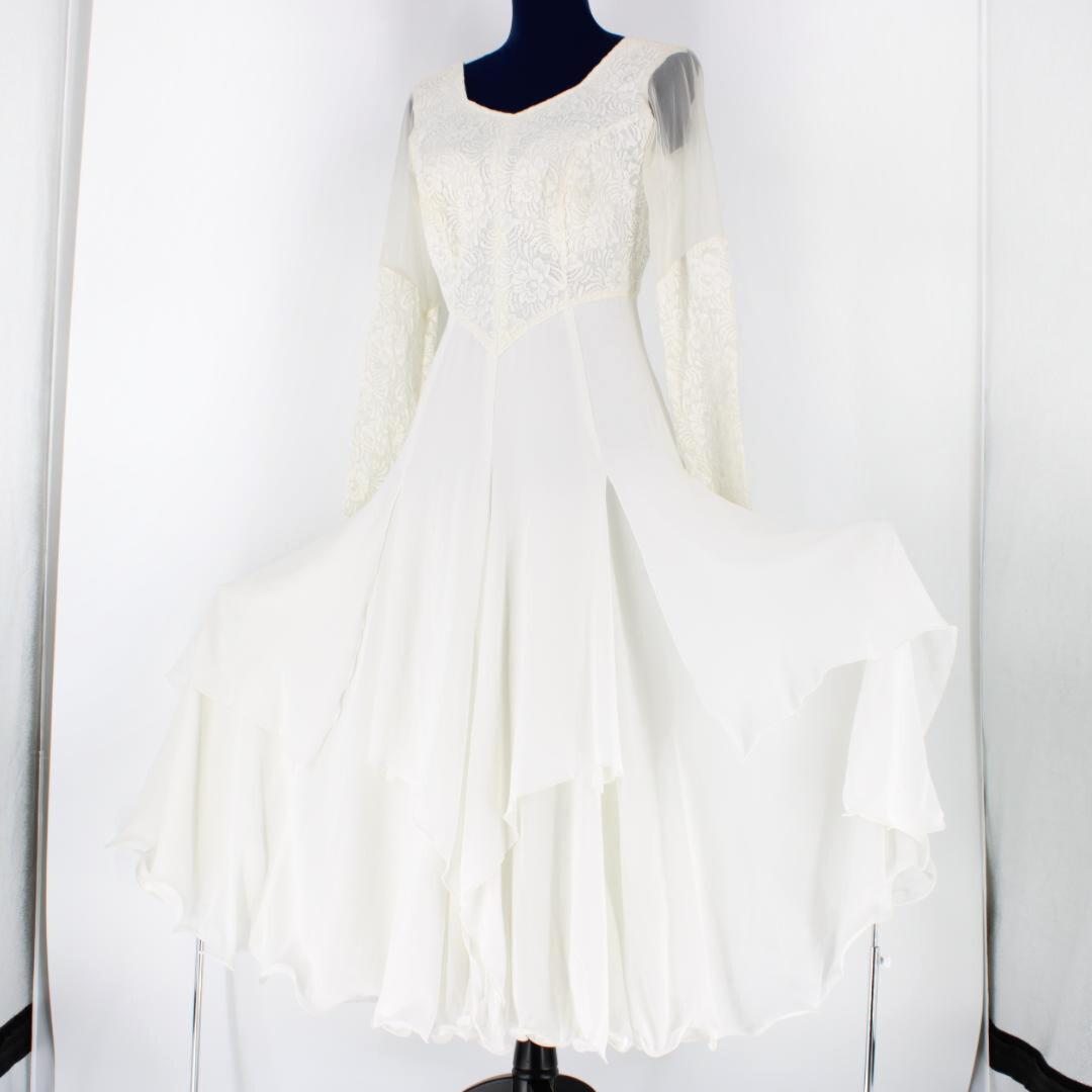 【美品 日本製社交ダンス衣装】ワンピース ドレス PAPILLON パピヨン