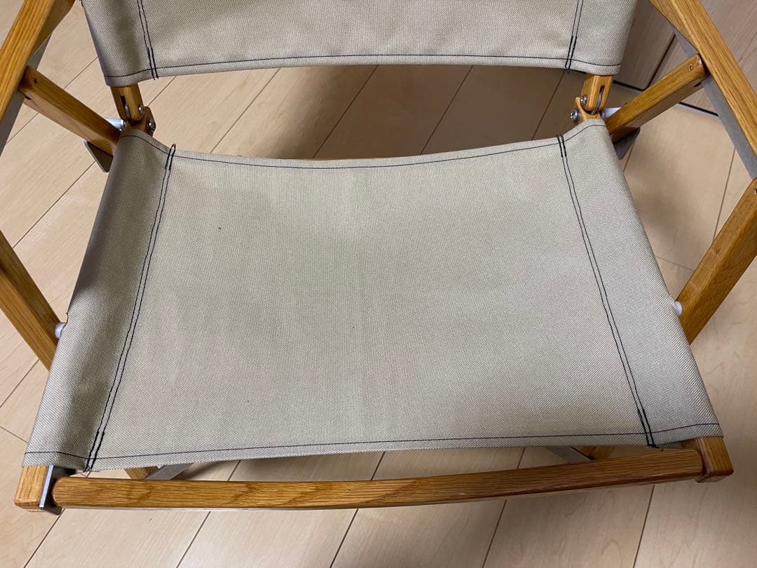 【キバヤン】カーミットチェア　レッグエクステンション　ベージュ　収納袋あり