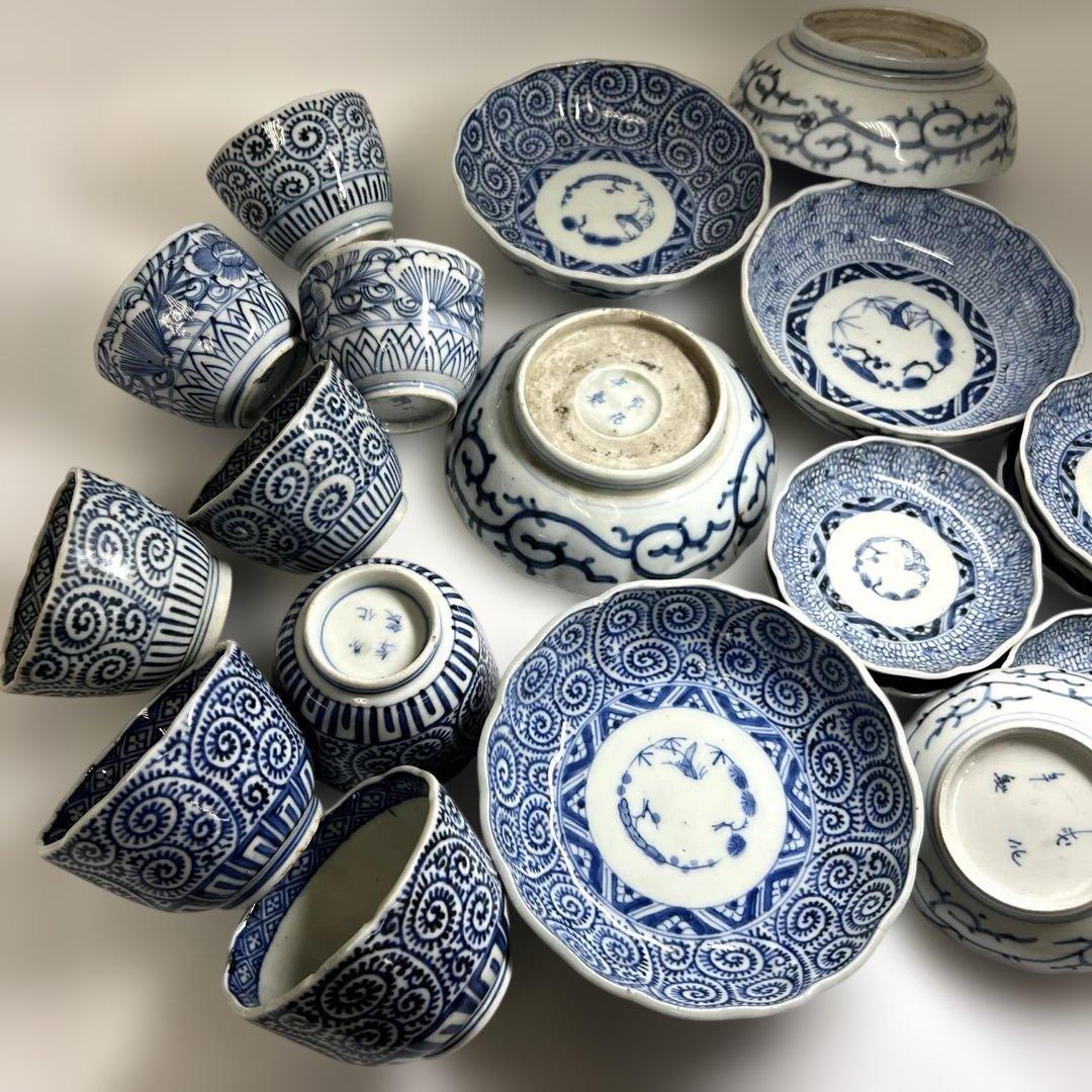 古伊万里　染付　蛸唐草等　東な7-1221①