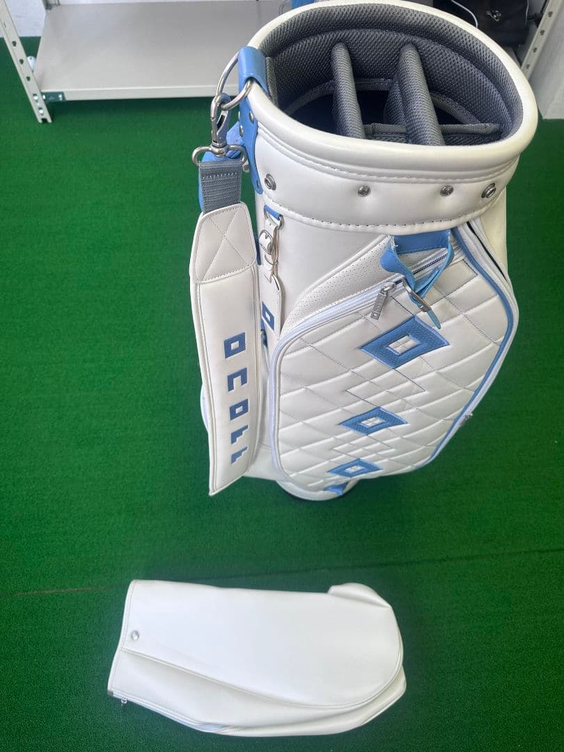 オノフ　レディースキャディバック　ホワイト×ブルー