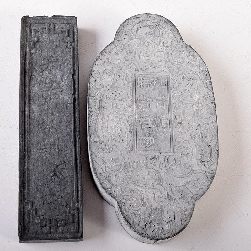 中国　書道具　徽州休城胡開文製　敬勝斎蔵墨など　古墨　徽墨　4点　V　R8051