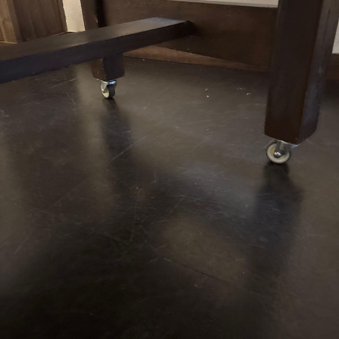 アンティーク　ディスプレイ台　作業台　キャスター付き　店舗什器