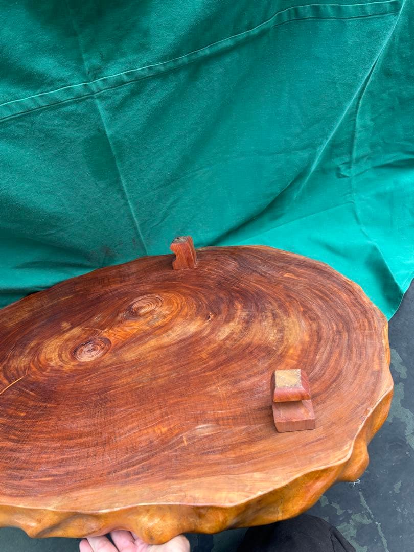 切株台　一枚板　鉢置き台　花台　盆栽台　飾り台　 座卓　蚤の市　骨董品 木製