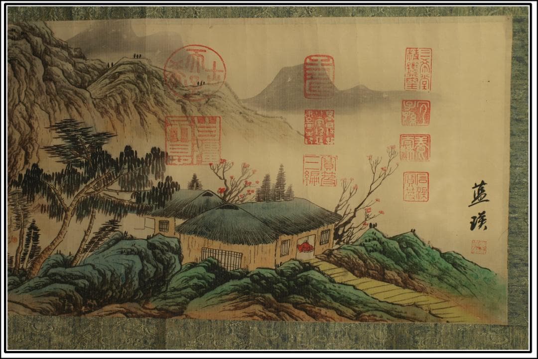 骨董市仕入れ品　中国明時代の掛軸　激安骨董品　肉筆保証 BD437A8-2