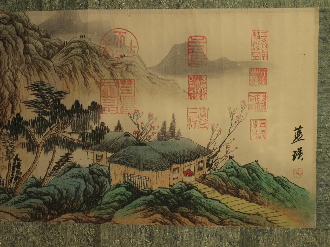 骨董市仕入れ品　中国明時代の掛軸　激安骨董品　肉筆保証 BD437A8-2